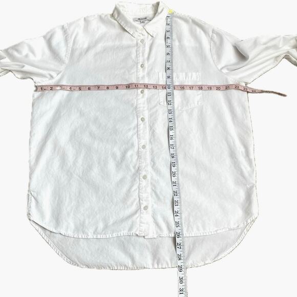 MADEWELL Long Sleeve Button Up Boyshirt‎ SZ M Oversized Classic Basic Minimalist - Picture 9 of 9